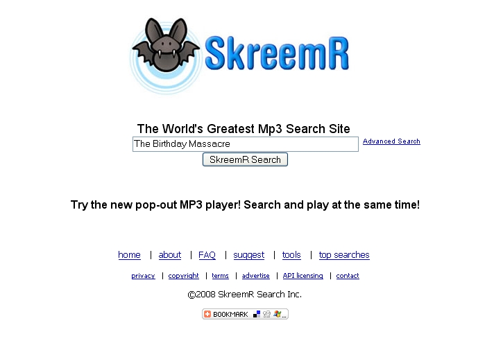 skreemr.com frontpage